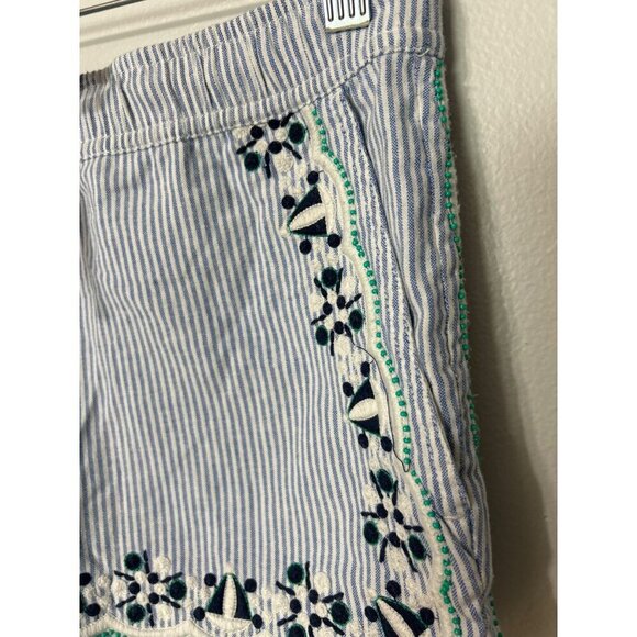 Vineyard Vines Blue Striped Embroidered Shorts Size XS - Picture 2 of 6